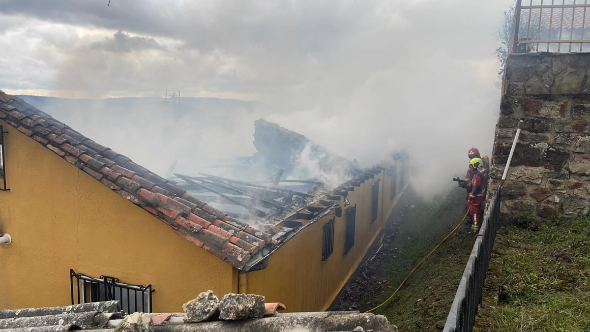 En este momento estás viendo Un devastador incendio calcina dos viviendas en Felechas (León)